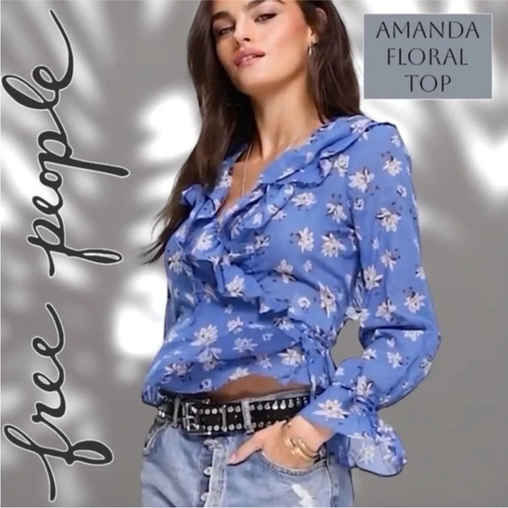 Free People Amanda Floral Top Size Medium